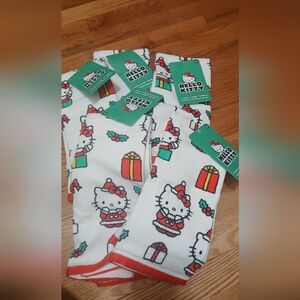 Hello Kitty 2 Pack Christmas Hand Towels